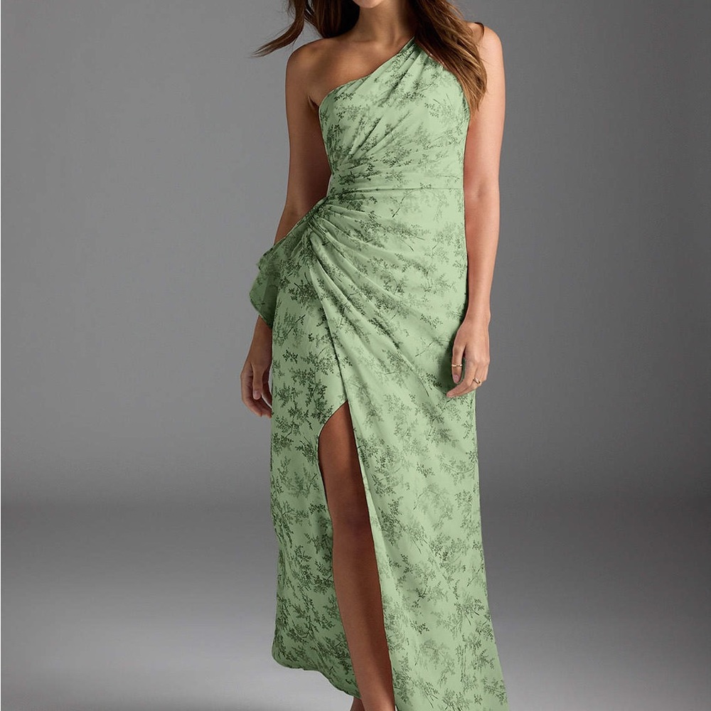 Azazie One-Shoulder Mint Green Dress